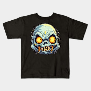 Eerie Halloween Ghoul Art Kids T-Shirt